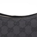 GUCCI GG Canvas Shoulder Bag Black Silver 001 3766 2123 Auth 184615-3