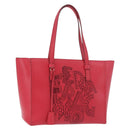 Salvatore Ferragamo Gancini Tote Bag Leather Pink Gold Auth 184616V-1