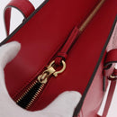 Salvatore Ferragamo Gancini Tote Bag Leather Pink Gold Auth 184616V-16