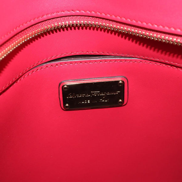 Salvatore Ferragamo Gancini Tragetasche Leder Rosa Gold Orig 184616V