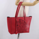 Salvatore Ferragamo Gancini Tote Bag Leather Pink Gold Auth 184616V-23