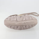 Miu Miu Matelasse Shoulder Bag Leather 2way Gold Purple gray Auth 184618A-5