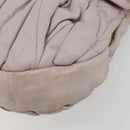Miu Miu Matelasse Shoulder Bag Leather 2way Gold Purple gray Auth 184618A-17