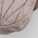 Miu Miu Matelasse Shoulder Bag Leather 2way Gold Purple gray Auth 184618A-19