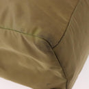 PRADA Tote Bag Nylon Brown Silver Auth 184619-10