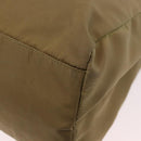 PRADA Tote Bag Nylon Brown Silver Auth 184619-13