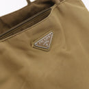 PRADA Tote Bag Nylon Brown Silver Auth 184619-14