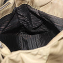 PRADA Tote Bag Nylon Brown Silver Auth 184619-20
