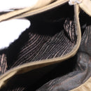 PRADA Tote Bag Nylon Brown Silver Auth 184619-23