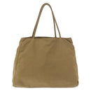 PRADA Tote Bag Nylon Brown Silver Auth 184619-3