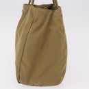 PRADA Tote Bag Nylon Brown Silver Auth 184619-4