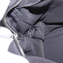 HERMES Her Line MM Hand Bag Canvas Gray Silver Auth 184623A-19