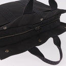 HERMES Her Line MM Hand Bag Canvas Gray Silver Auth 184623A-6