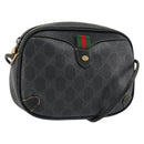 GUCCI GG Supreme Web Sherry Line Bag PVC Black Red 156 02 066 Auth 184624-1