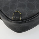 GUCCI GG Supreme Web Sherry Line Bag PVC Black Red 156 02 066 Auth 184624-14