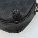 GUCCI GG Supreme Web Sherry Line Bag PVC Black Red 156 02 066 Auth 184624-15