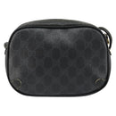 GUCCI GG Supreme Web Sherry Line Bag PVC Black Red 156 02 066 Auth 184624-2