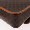 CELINE Macadam Canvas Circle Shoulder Bag PVC Leather Brown Gold Auth 184626-17