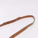 CELINE Macadam Canvas Circle Shoulder Bag PVC Leather Brown Gold Auth 184626-8