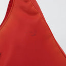 PRADA Hand Pouch Nylon Red Silver Auth 184627A-14