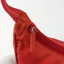 PRADA Hand Pouch Nylon Red Silver Auth 184627A-16