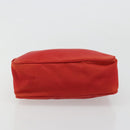 PRADA Hand Pouch Nylon Red Silver Auth 184627A-9