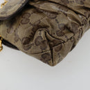GUCCI GG Crystal Histeria Bag Coated Canvas Beige Gold 208710 Auth 184629-15