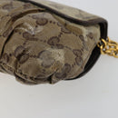 GUCCI GG Crystal Histeria Bag Coated Canvas Beige Gold 208710 Auth 184629-16