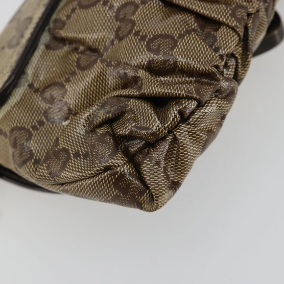 GUCCI GG Crystal Histeria Bag Coated Canvas Beige Gold 208710 Auth 184629