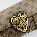 GUCCI GG Crystal Histeria Bag Coated Canvas Beige Gold 208710 Auth 184629-18