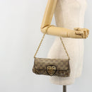GUCCI GG Crystal Histeria Bag Coated Canvas Beige Gold 208710 Auth 184629-23