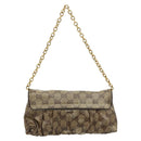 GUCCI GG Crystal Histeria Bag Coated Canvas Beige Gold 208710 Auth 184629-2