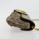 GUCCI GG Crystal Histeria Bag Coated Canvas Beige Gold 208710 Auth 184629-3