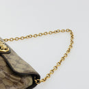 GUCCI GG Crystal Histeria Bag Coated Canvas Beige Gold 208710 Auth 184629-14
