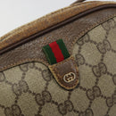 GUCCI GG Supreme Web Sherry Line Bag PVC Beige Red 007 58 6112 9411 Auth 184630-19