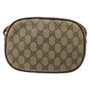 GUCCI GG Supreme Web Sherry Line Bag PVC Beige Red 007 58 6112 9411 Auth 184630-2
