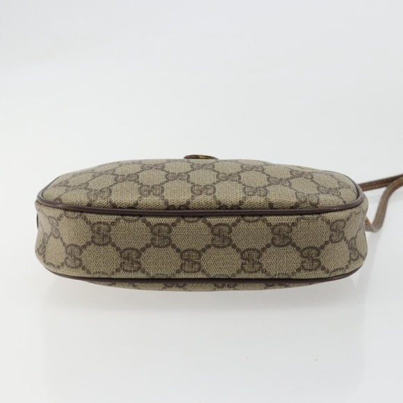 GUCCI GG Supreme Web Sherry Line Bag PVC Beige Red 007 58 6112 9411 Auth 184630