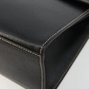 CELINE Hand Bag Leather 2way Black Gold Auth 184631A-12