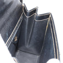 CELINE Hand Bag Leather 2way Black Gold Auth 184631A-20