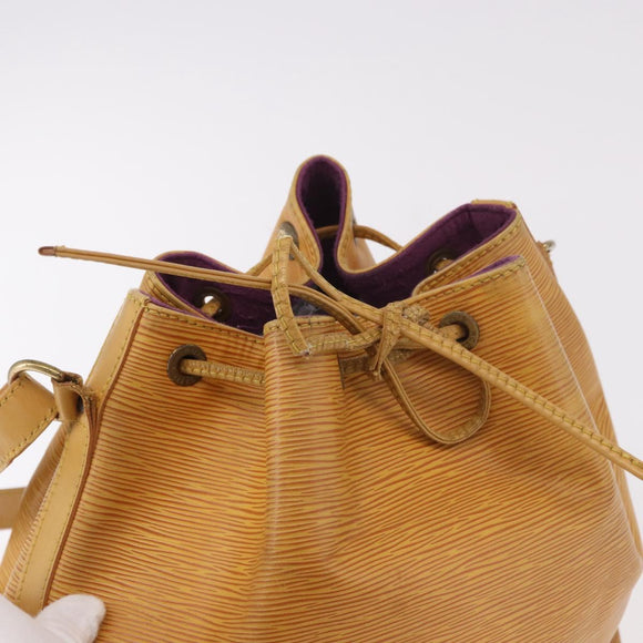 LOUIS VUITTON Epi Petit Noe Shoulder Bag Yellow M44109 LV Auth 184632