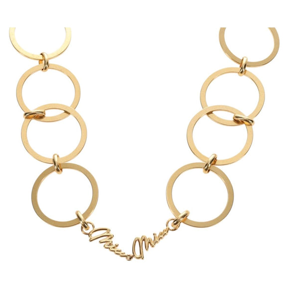 Miu Miu Necklace metal Gold Tone Auth 184634SAM