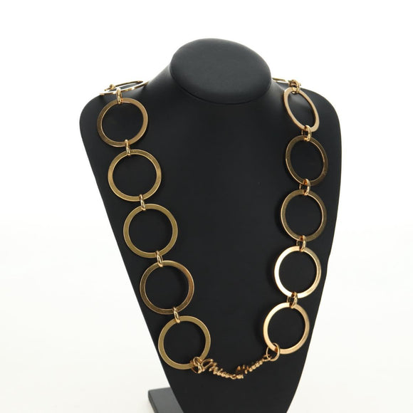 Miu Miu Necklace metal Gold Tone Auth 184634SAM