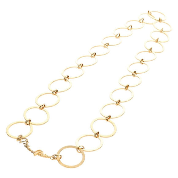 Miu Miu Necklace metal Gold Tone Auth 184634SAM