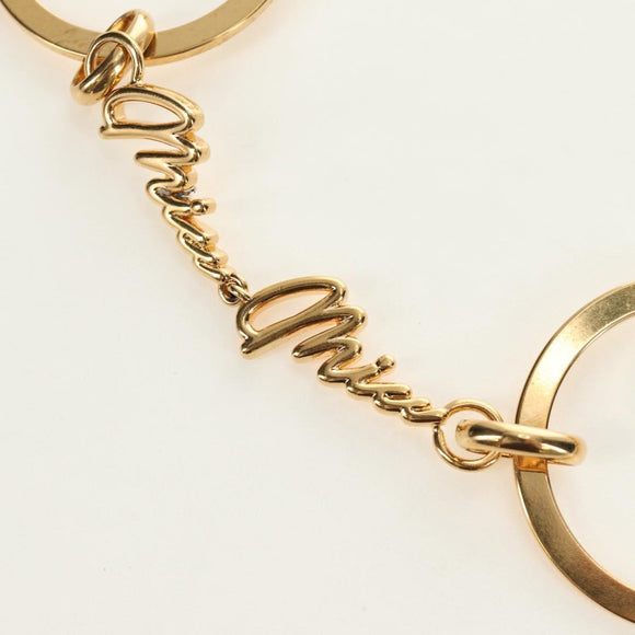 Miu Miu Necklace metal Gold Tone Auth 184634SAM