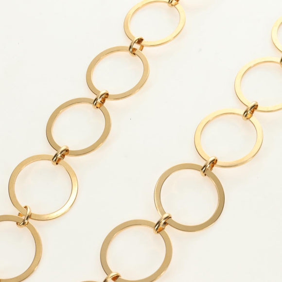 Miu Miu Necklace metal Gold Tone Auth 184634SAM