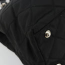 PRADA Chain Shoulder Bag Nylon Black Silver Auth 184635V-11