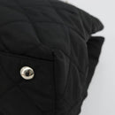 PRADA Chain Shoulder Bag Nylon Black Silver Auth 184635V-12