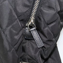 PRADA Chain Shoulder Bag Nylon Black Silver Auth 184635V-21