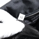 PRADA Chain Shoulder Bag Nylon Black Silver Auth 184635V-24