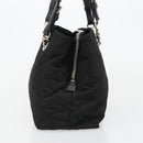 PRADA Chain Shoulder Bag Nylon Black Silver Auth 184635V-4